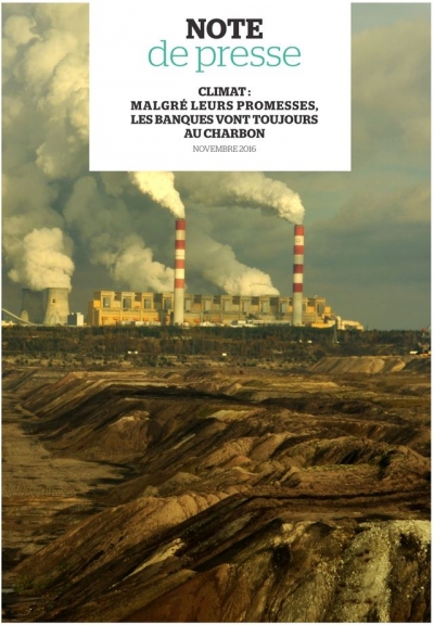 A group of French and international NGOs critisise the continued support of French biggest bank - BNP Paribas to the fossil fuel industry in Poland