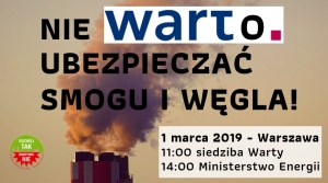 1 marca, Warszawa - pikiety społeczności zagrożonych wydobyciem węgla