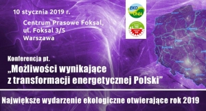 10.01.19 Konferencja: Możliwości wynikające z zielonej transformacji energetycznej Polski
