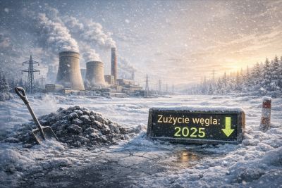 Mroźna zima, mniejsze zużycie węgla i niższy zimowy szczyt mocy